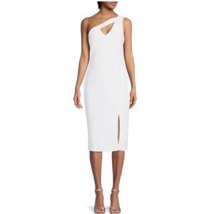 Rachel Roy White Sheath One Shoulder Size Small